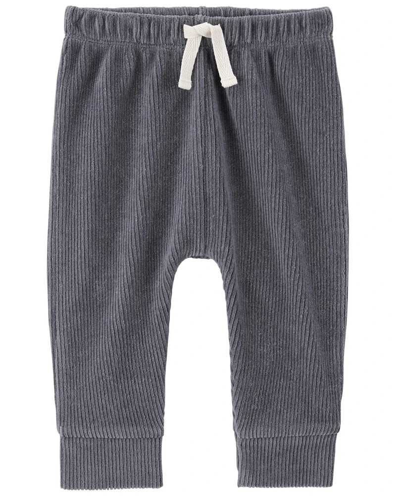 Baby Pull-On Ribbed Velour Pants