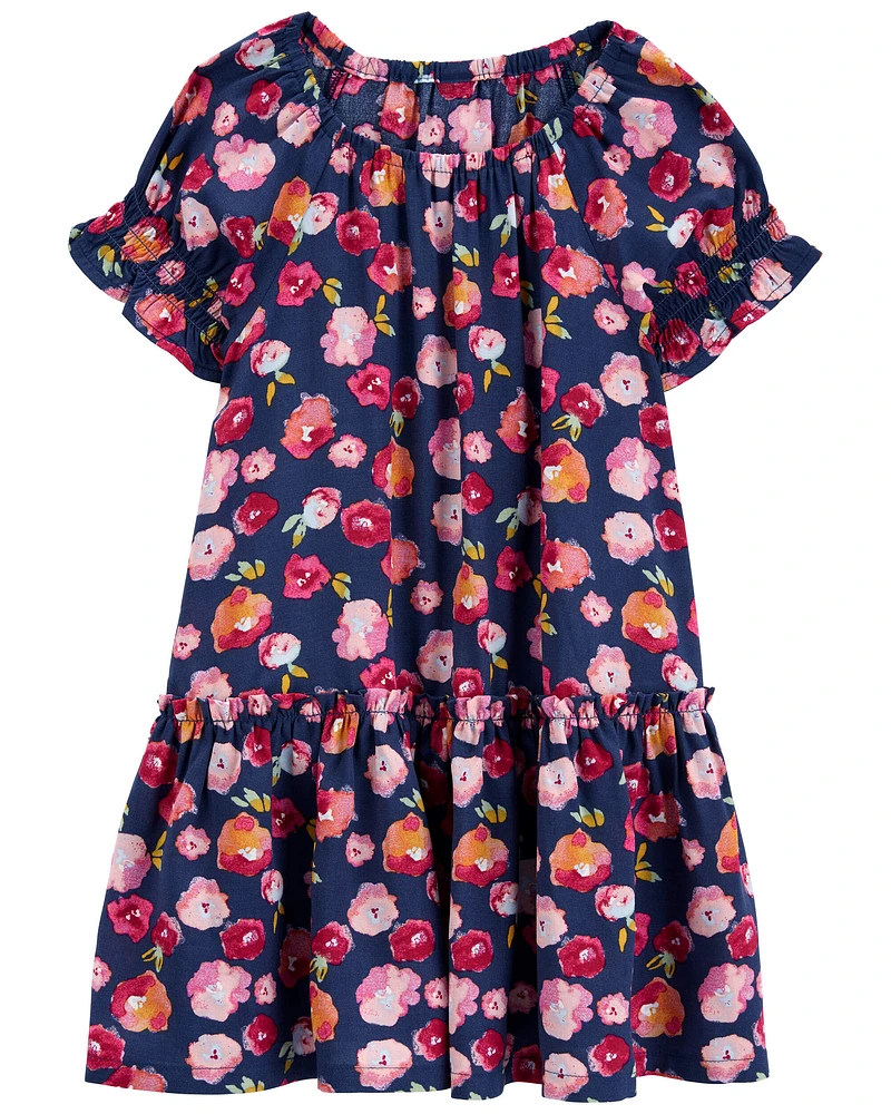 Toddler Floral Drop Waist Dress