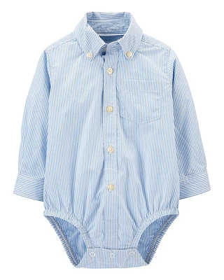 Baby Oxford Button-Front Bodysuit