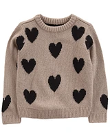 Toddler Heart Mohair-Like Sweatshirt