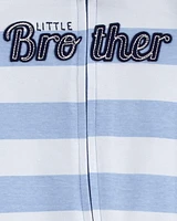 Baby Little Brother 2-Way Zip Cotton Sleep & Play