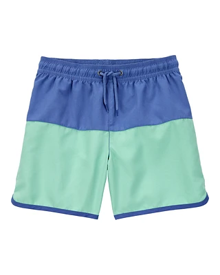 Kid Colorblock Swim Trunks