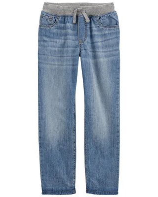 Kid Drawstring Pull-On Jeans