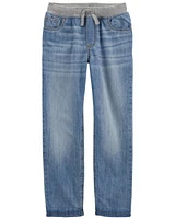 Kid Drawstring Pull-On Jeans