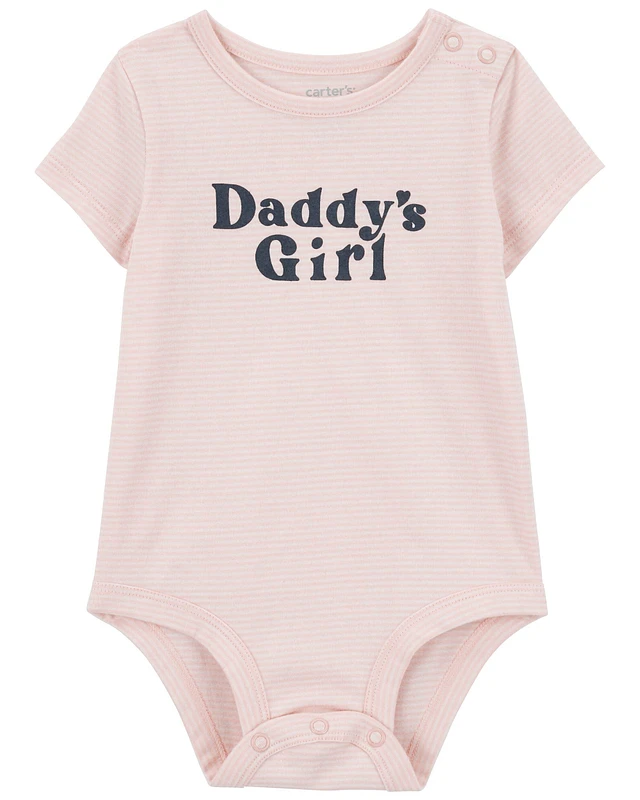 Baby Daddy's Girl Short-Sleeve Bodysuit - Pink