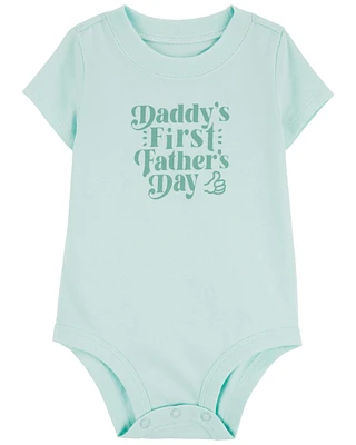 Baby First Father's Day Cotton Bodysuit