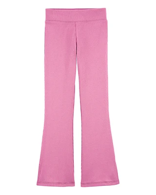 Kid High-Rise Ribbed Flare Pants