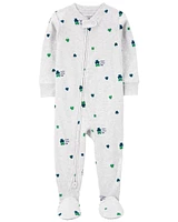 Baby Leprechaun Print St Patrick's Day Cotton Blend 1-Piece Pajamas