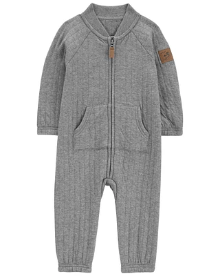 Baby Zip-Up Doubleknit Jumpsuit