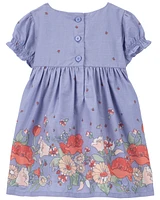 Baby Floral Print Puff Sleeve Dress