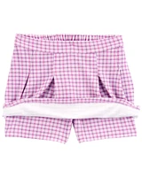 Kid Plaid Pleated Skort