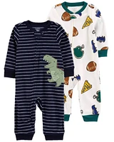 Toddler 2-Pack Fleece Footless Pajamas