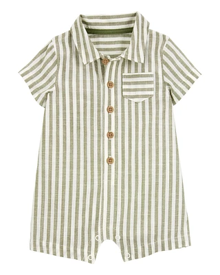 Baby Striped Short-Sleeve Romper