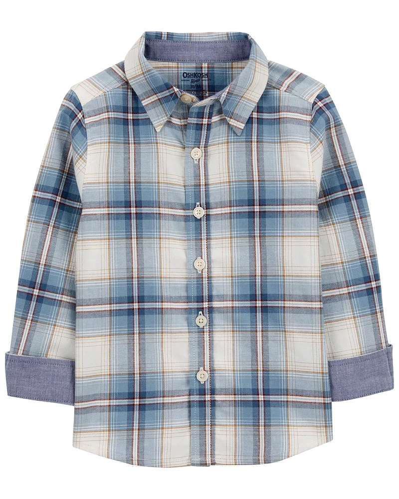 Toddler Plaid Button-Front Shirt