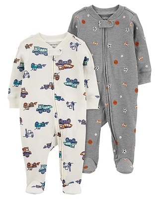 Baby 2-Pack Thermal 2-Way Zip Sleep & Plays