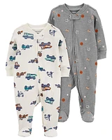 Baby 2-Pack Thermal 2-Way Zip Sleep & Plays