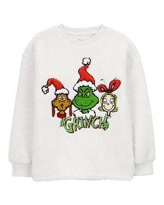 Kid Grinch Fuzzy Pullover