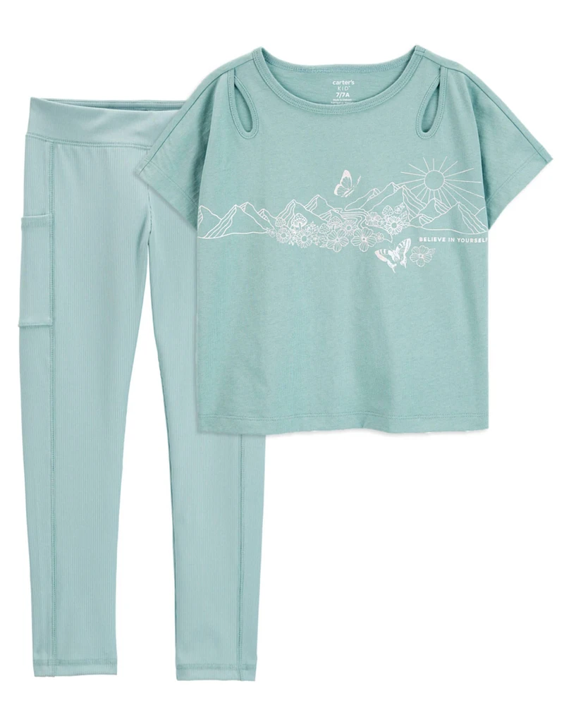 Kid 2-Piece Active Tee & Leggings Set