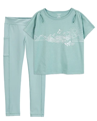 Kid 2-Piece Active Tee & Leggings Set