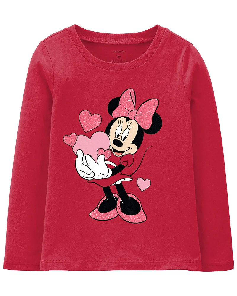 Toddler Minnie Mouse Valentine's Day Tee - Red