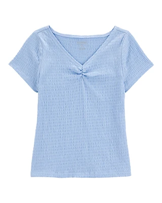 Kid Short-Sleeve Crinkle Top