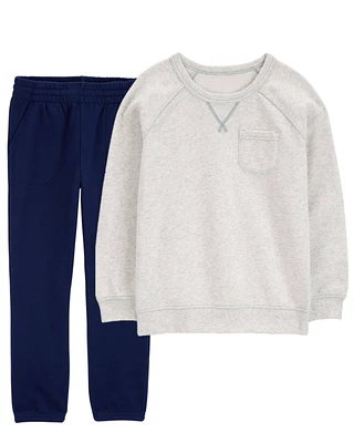 Kid 2-Piece Fleece Pullover & Pant Set