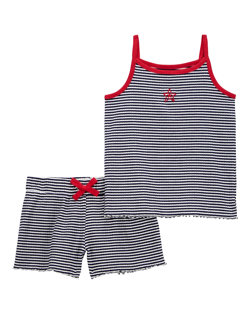 Baby 2-Piece Striped Tank & Short Set