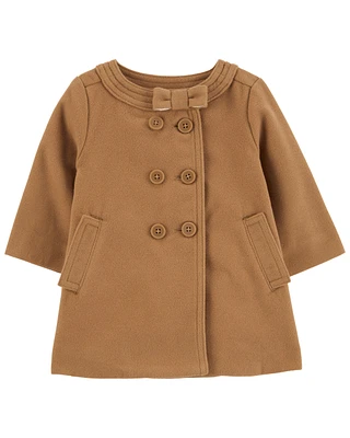 Baby Soft Felt Button-Front Coat