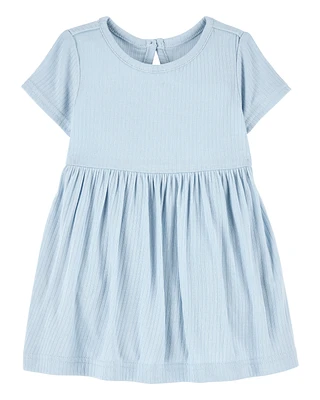 Baby Solid PurelySoft Bodysuit Dress -Blue