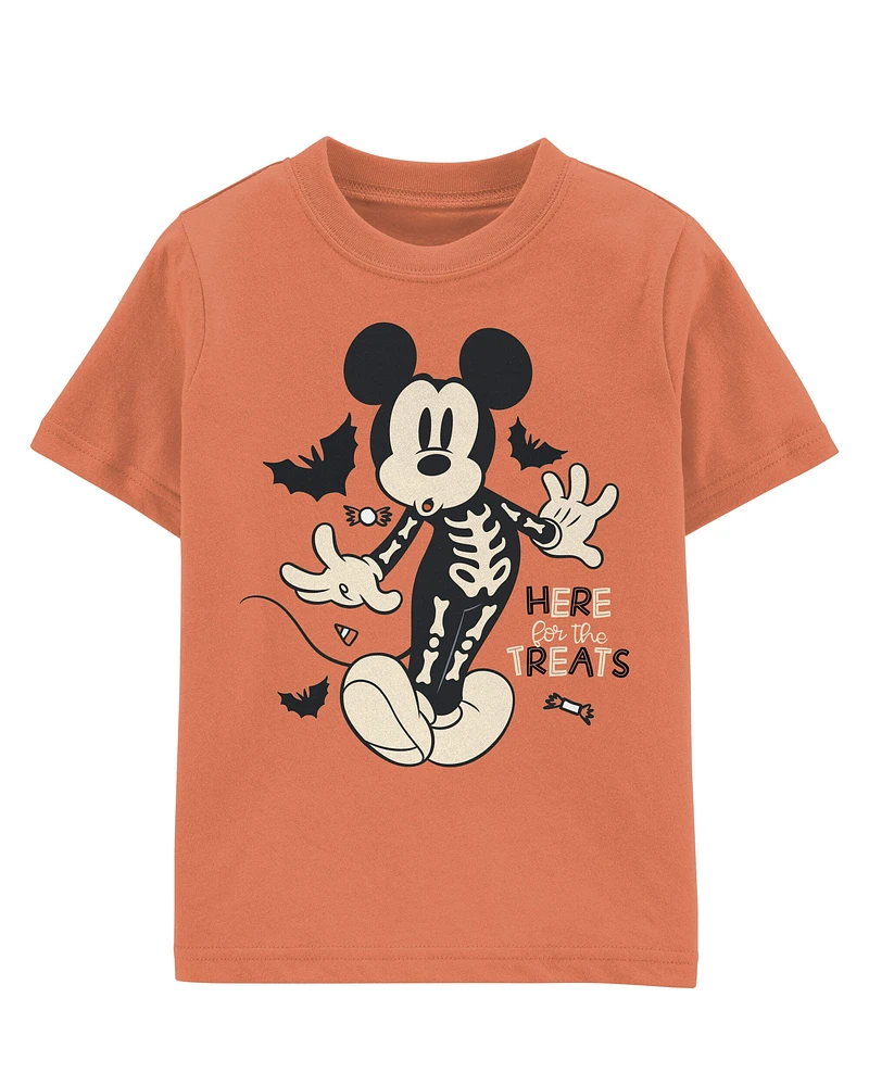 Toddler Glow The Dark Mickey Mouse Halloween Tee