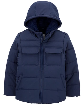 Kid Zip-Up Hooded Puffer