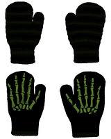 Toddler 2-Pack Skeleton Gripper Mittens