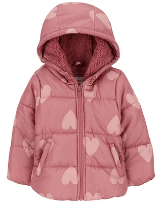 Toddler Heart Puffer Jacket