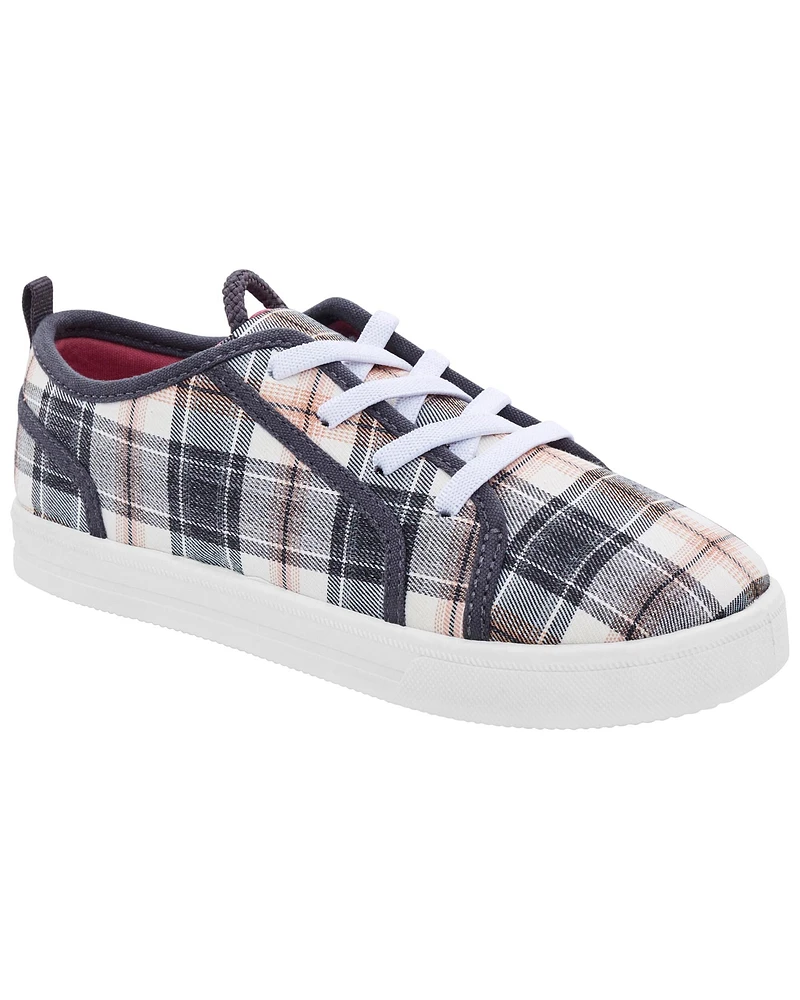 Kid Plaid Canvas Sneakers