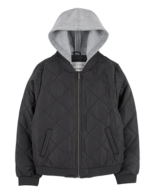 Kid Quilted Bomber Jacket