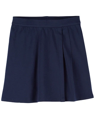 Kid Ponte Knit Uniform Skort