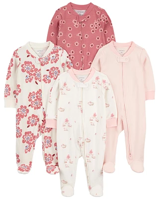 Baby -Pack 2-Way Zip Cotton Sleep & Plays