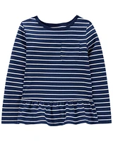 Kid 2-Pack Striped Peplum Tops