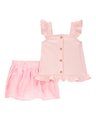 Baby 2-Piece Print Skort Set