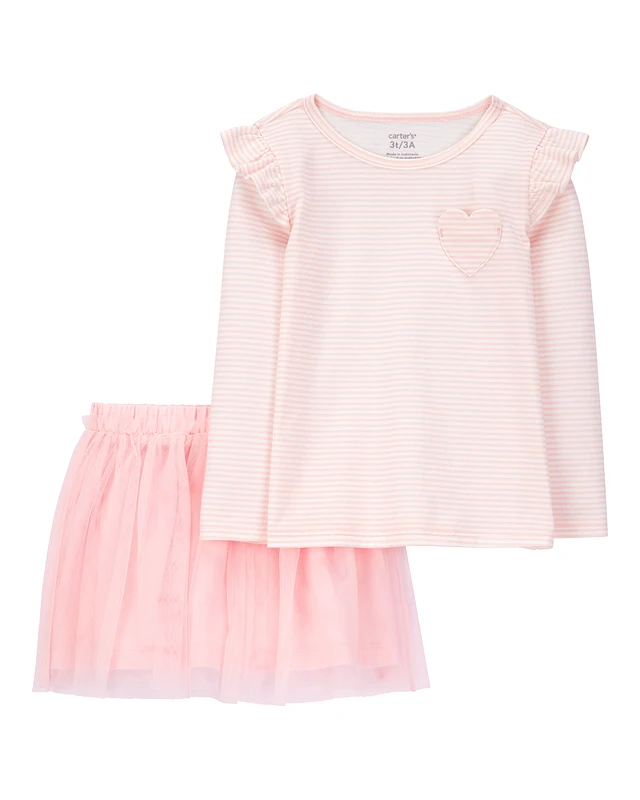 Carters Toddler 2-Piece Striped Jersey Tee & Tulle Tutu Skirt Set at  Hamilton Place in Chattanooga, TN