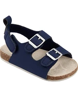 Baby Buckle Faux Cork Sandals