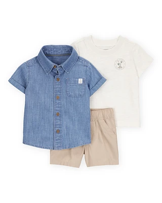 Baby Boy 3-Piece Tropical Short Set