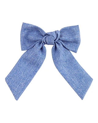 Toddler Chambray Bow Clip