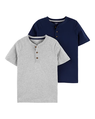 Kid 2-Pack Henley Tees