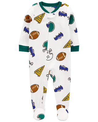 Toddler 1-Piece Sport Fleece Footie Pajamas