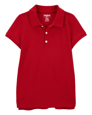 Kid Red Piqué Polo Shirt
