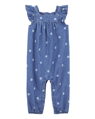 Baby Floral Chambray Jumpsuit