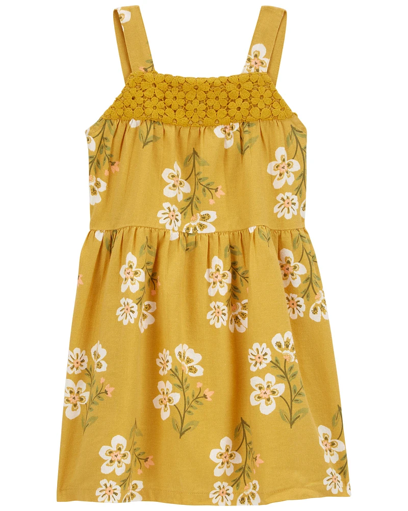 Baby Floral Linen Dress