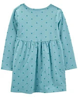 Toddler Heart Long-Sleeve Jersey Dress