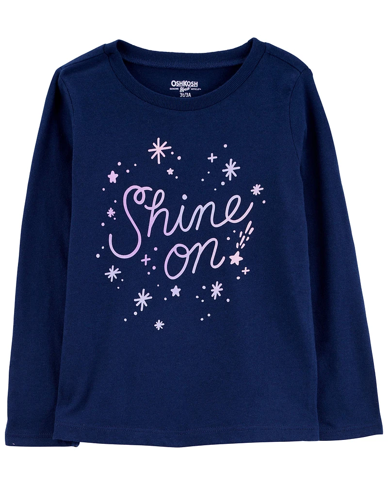 Toddler Shine On Long-Sleeve Shirt - Navy